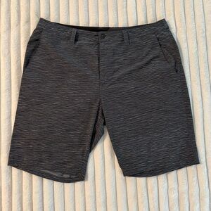 Men's Volcom dark grey surf and turf shorts.